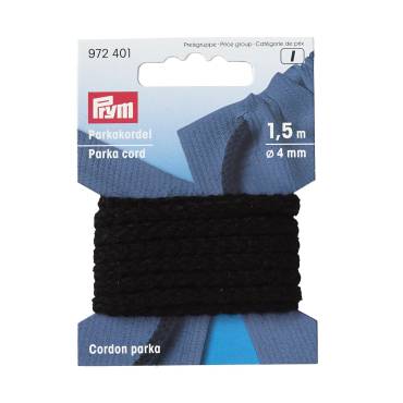 Parka cord, 4mm, black