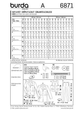 Suit + Vest | BURDA | Size: 44 - 60 | Level: 4