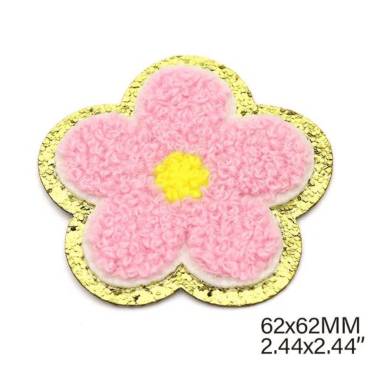 Patches | glitter | flower | 62mm | oldpink