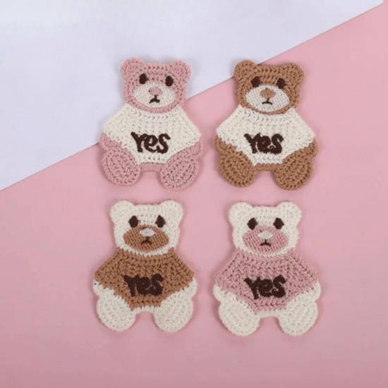 Patches | Embroidery | Bear | 50x62mm | various colors