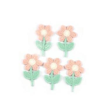 Patches | Embroidery | flower | 23x36mm | pink