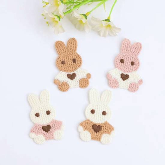Patches | Embroidery | bunny | 40x60mm | various colors
