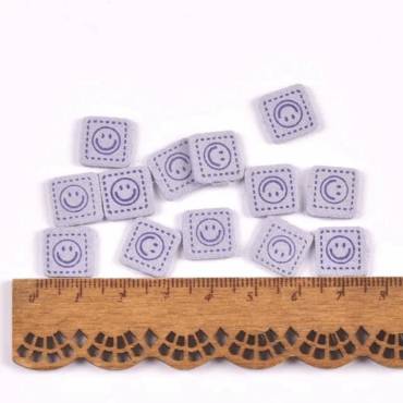 Patches | square | smile | 13.7mm | purple