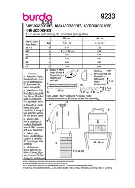 Baby accessories | BURDA-Edition | Size: one size | Levels: 3