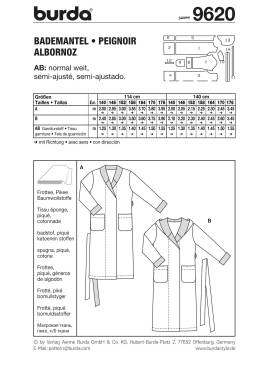 Bademantel | BURDA | Gr: 140 - 176 | Level: 2