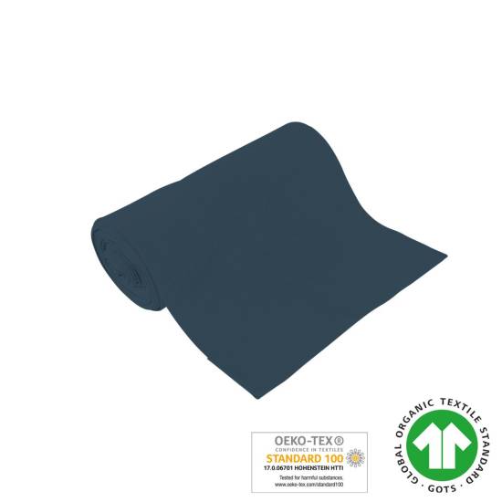 Bio Bündchenware - GOTS - indigo