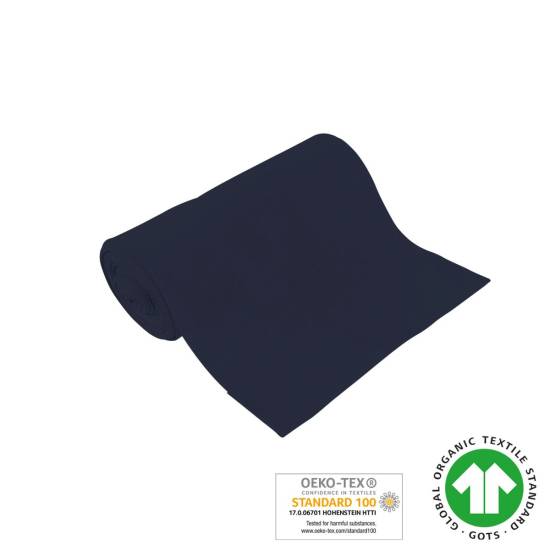 Bio Bündchenware - GOTS - navy