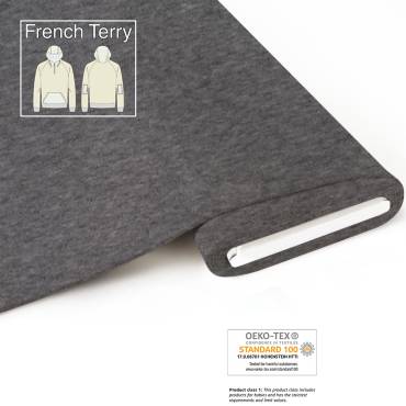 Bio French Terry - meliert - grau ***SONDERPOSTEN***