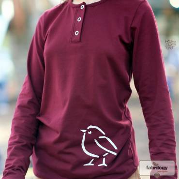 Bio Jersey - GOTS 6.0 - dunkel-bordeaux