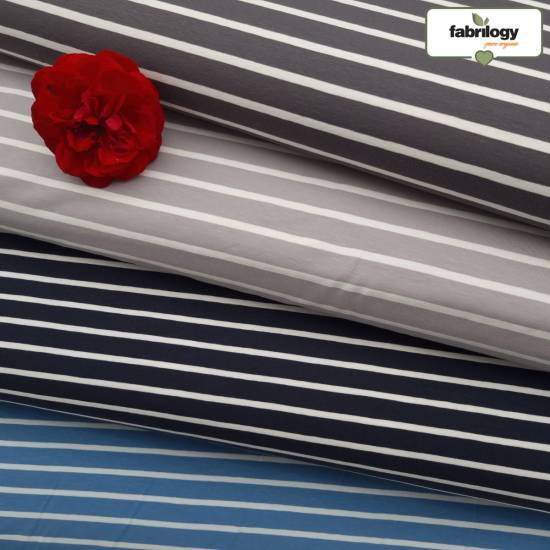 Organic Jersey-Stripes (10/3mm) - GOTS 6.0 - mouse gray/white
