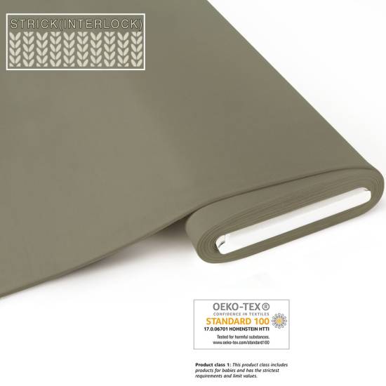 Bio Strick (Interlock) - GOTS - salbei