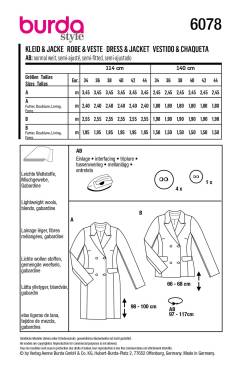 Blazerkleid und Jacke | BURDA | Gr: 34-44 | Level: 4