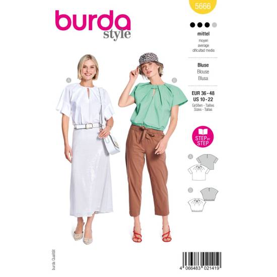 Blouse | BURDA | Gr: 36 - 48 | Level: 3