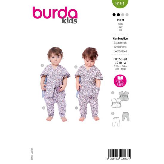 Bluse + Hose | BURDA | Gr: 56-98 | Level: 2