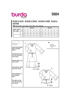 Blouse + Dress | BURDA | Size: 34 - 44 | Level: 2