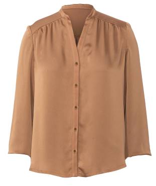 Blouse – with shoulder yoke and stand-up collar | BURDA | Size: 44-54 | Level: 2