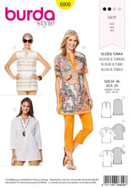 Blouse, tunic | BURDA-Edition | Size: 34 - 46 | Levels: 2