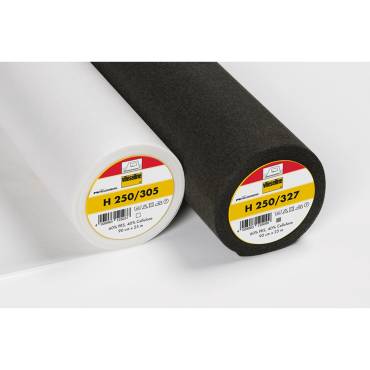 Fusible interlining for small parts H250, Vlieseline®, fixable, 90cm, black