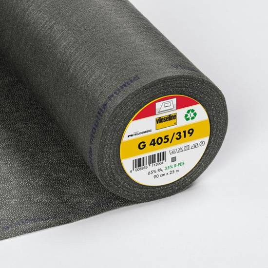 Fusible Interlining G 405, Vlieseline®, fixable, 90cm, black