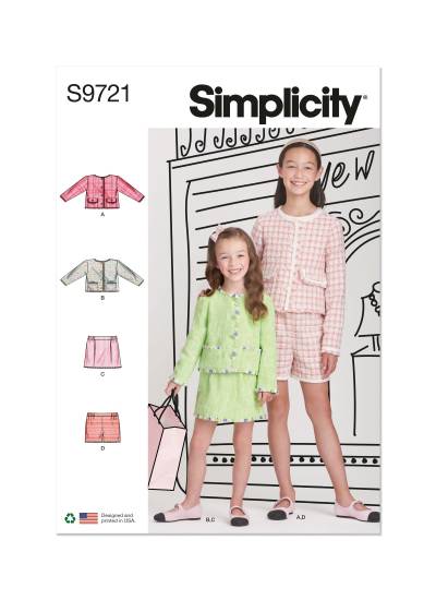 Children's and Girls' Jackets, Skirt and Shorts | Simplicity | 9721