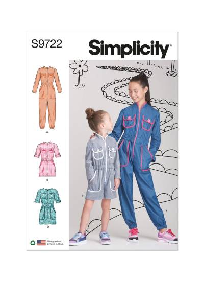 Children's and Girls' Jumpsuit, Romper and Dress | Simplicity | 9722