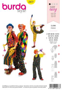 auto_awesome
Ausgangssprache: Englisch
48 / 5.000
clowns | BURDA-Edition | Size: 36 - 56 / 44 - 60 | Levels: 2