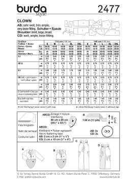 auto_awesome
Ausgangssprache: Englisch
48 / 5.000
clowns | BURDA-Edition | Size: 36 - 56 / 44 - 60 | Levels: 2