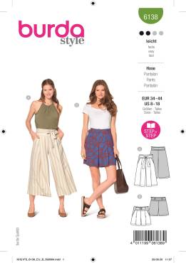 Culottes, trousers | BURDA | Size: 34-44 | Level: 2