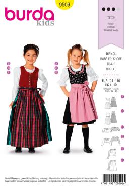 Dirndl | BURDA | Gr: 104 - 140 | Level: 3