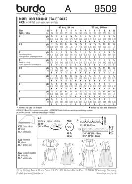 Dirndl | BURDA | Gr: 104 - 140 | Level: 3