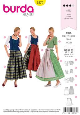 Dirndls | BURDA-Edition | Size: 38-56 | Levels: 3