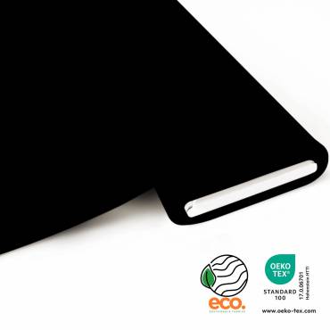 eco. Fleece (double-sided polar) uni - schwarz