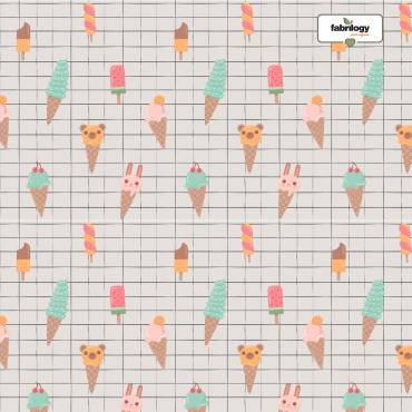 Ice cream grid - GOTS 7.0