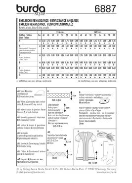 English Renaissance | BURDA-Edition | Size: 46 - 60 | Levels: 4