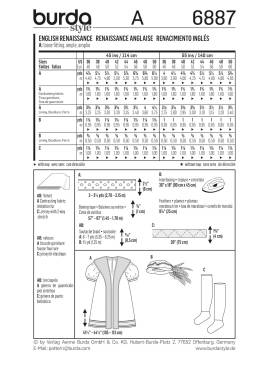 English Renaissance | BURDA-Edition | Size: 46 - 60 | Levels: 4