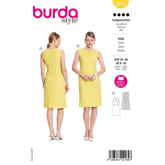 Sheath dress | BURDA | Gr: 34 - 46 | Level: 4 
