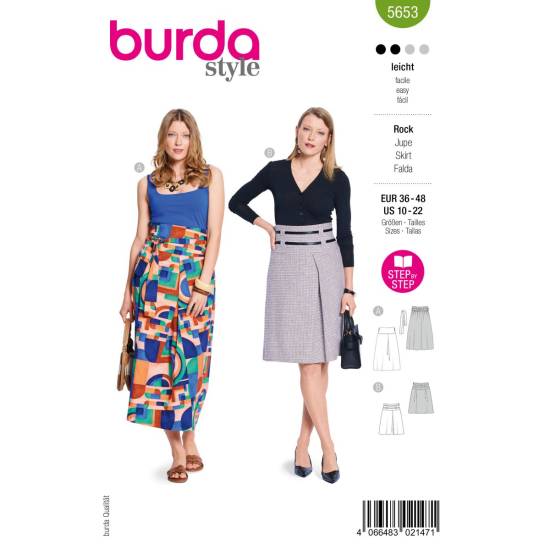 Pleated skirts | BURDA | Gr: 36 - 48 | Level: 2 