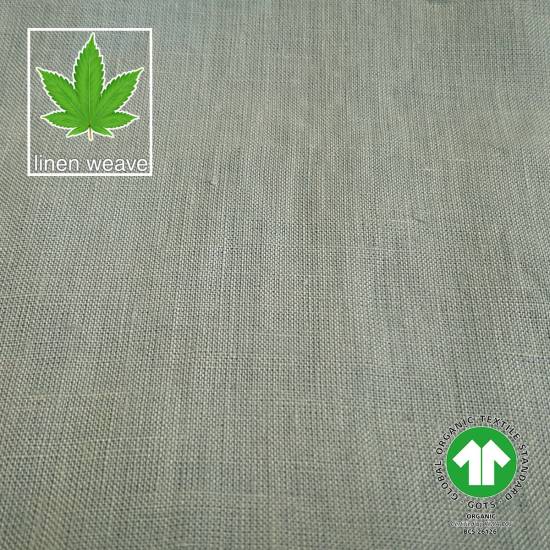 Hanf (Leinenbindung) - GOTS - grey