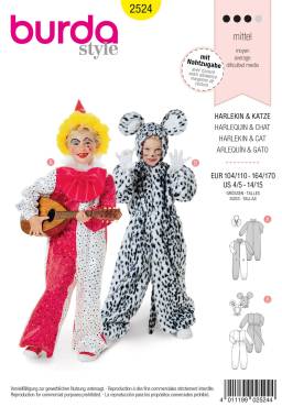 Harlequin + Cat | BURDA | Size: 104 - 170 | Level: 3