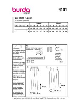 Hose | BURDA | Gr: 34-44 | Level: 3