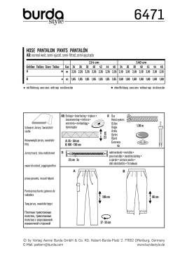 Hose | BURDA | Gr: 34 - 46 | Level: 2