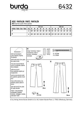 Pants | BURDA-Edition | Size: 34 - 46 | Levels: 3