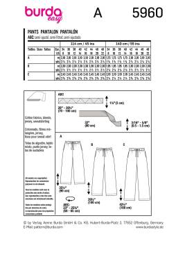 Pants | BURDA-Edition | Size: 34-48 | Levels: 1