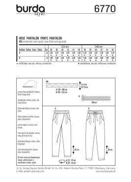 Pants | BURDA-Edition | Size: 36 - 46 | Levels: 2