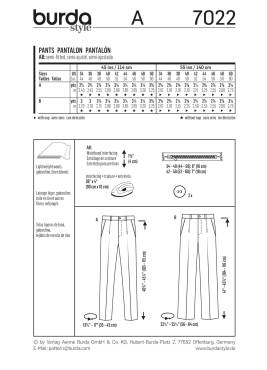 Pants | BURDA Edition | Sizes: 44-60 | Level: 3
