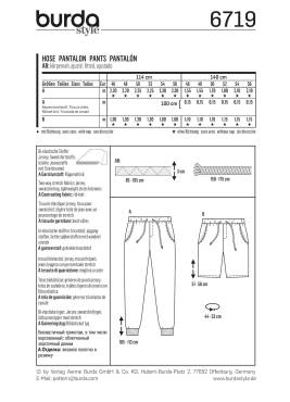 Pants | BURDA-Edition | Size: 46 - 56 | Levels: 1