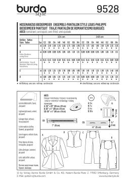 Hosenanzug Biedermaier | BURDA | Gr: 122 - 164 | Level: 3