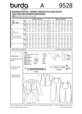 Hosenanzug Biedermaier | BURDA | Gr: 122 - 164 | Level: 3