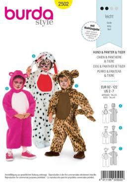 Dog, panther, tiger | BURDA | Size: 92 - 122 | Level: 2