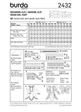 Indian woman, elf | BURDA | Size: 36 - 48 | Level: 3